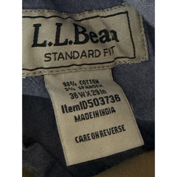LL Bean Khaki‎ Pants Men 36 Standard Fit Straight Leg Preppy Business Casual - Picture 7 of 7